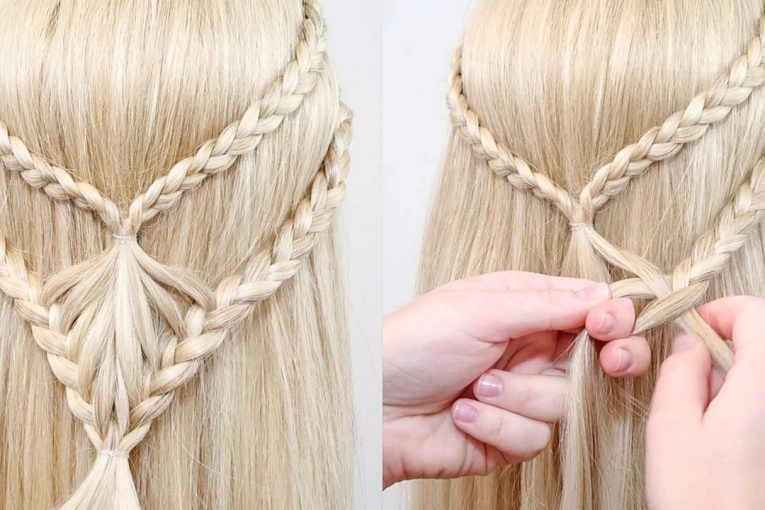 Super Easy & Beautiful Double Braided Half up Half Down Hairstyle — Beginner Friendly Hairstyle