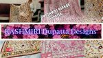 Beautiful Silk Fabric Handcrafted Kantha Embroidery Kashmiri Handicraft Dupatta Full Size|Mirror Wok